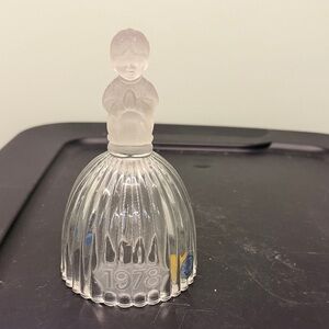 Vintage 1978 Goebel Frosted Glass Angel Bell First Year of Collectible Bells